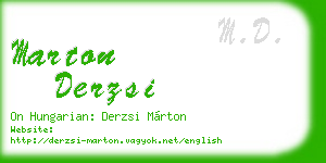 marton derzsi business card